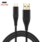 Micro USB Hızlı Şarj Destekleyen Hasır Data Veri Aktarım Kablosu